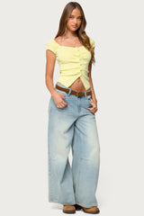 Lilibet Sweetheart Button Up Top