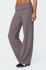 Lilah Striped Fold Over Trousers