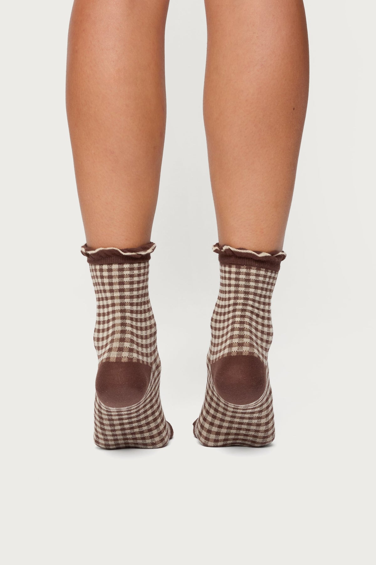 Frilled Gingham Socks