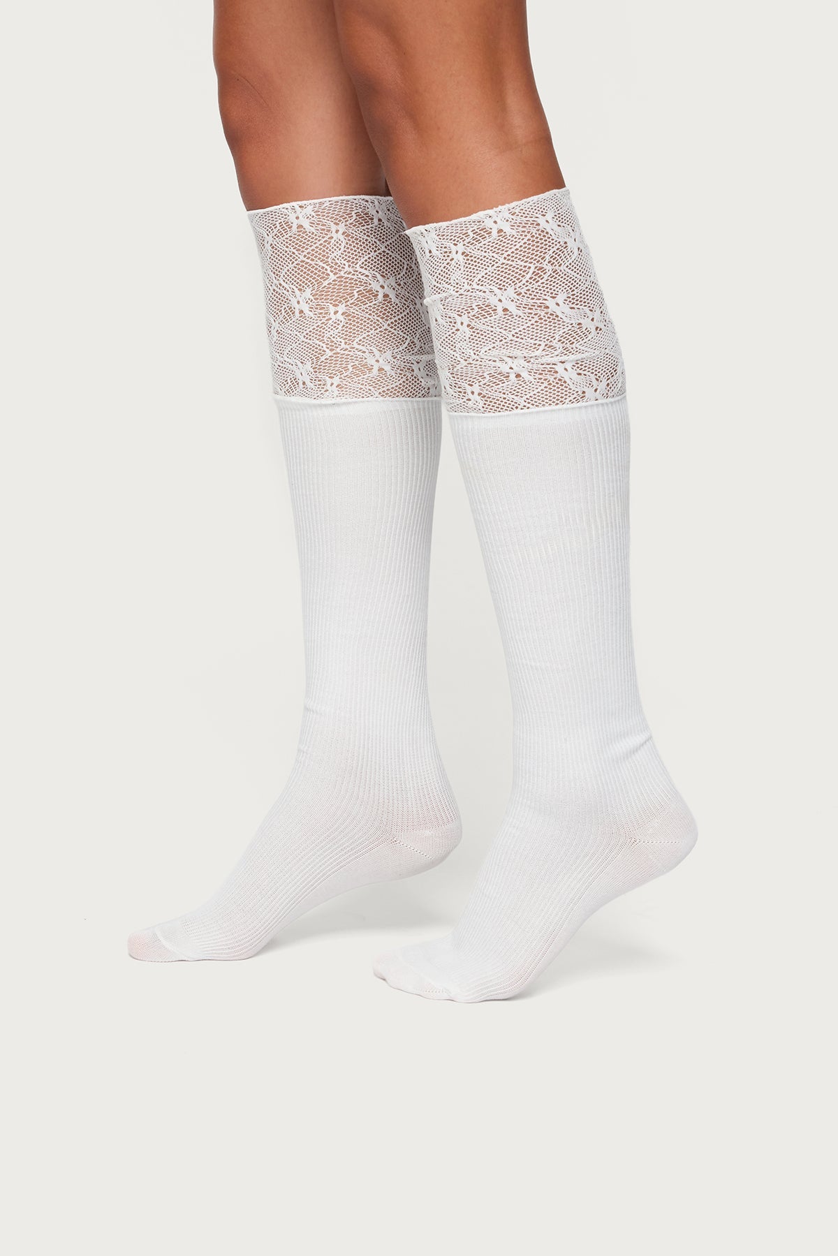 Lacey Layered Knee High Socks