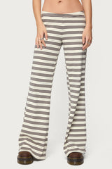 Avalie Striped Ribbed Trousers