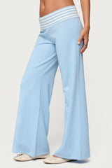 Clarisse Stripey Flared Knit Trousers