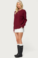 Lavonne Oversized Knit Raglan Sweater