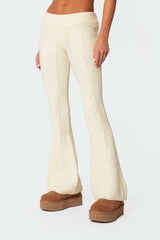 Ray Cable Knit Flared Trousers