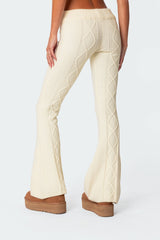 Ray Cable Knit Flared Trousers