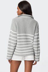 Oversized Quarter Zip Sweater
