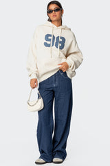 Pinstripe Low Rise Baggy Jeans