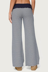 Meggy Striped Fold Over Trousers