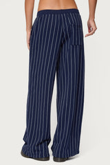 Mercer Pinstripe Wide Leg Joggers