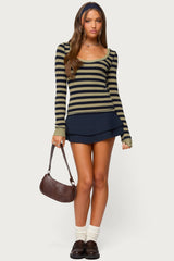 Rainey Striped Long Sleeve Top