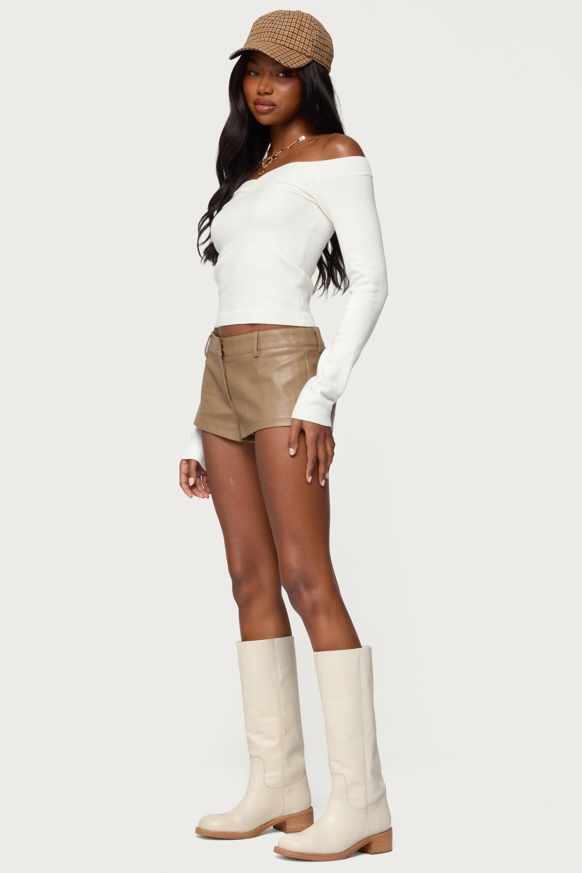 Leatrice Off Shoulder Knit Top