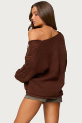 Inga Oversized Cable Knit Sweater