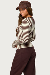 Roma Striped Henley Top
