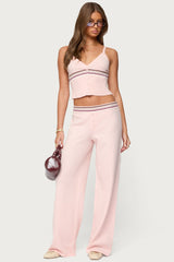 Miya Stripey Ribbed Knit Tank Top