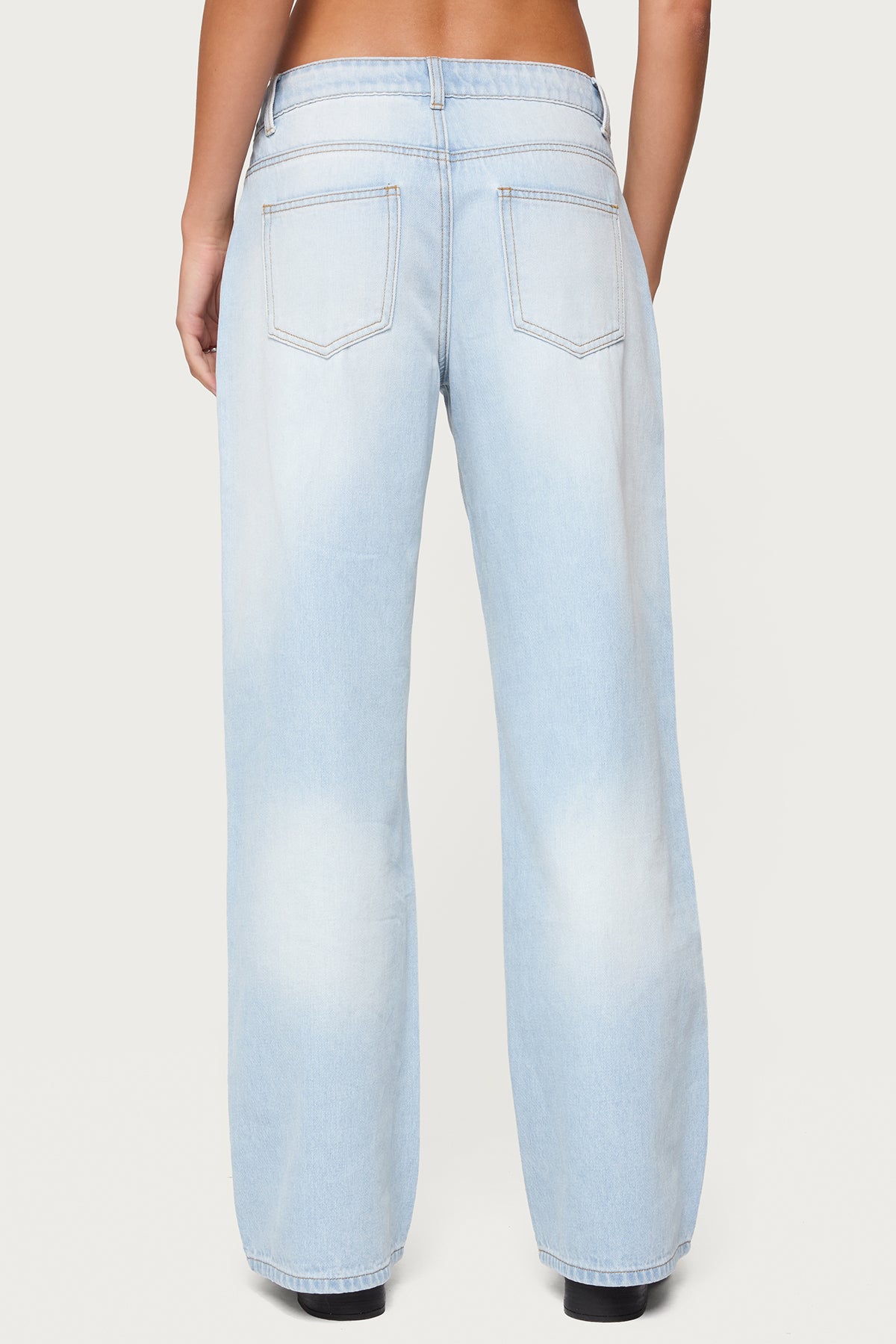 Magda Acid Wash Low Rise Baggy Jeans