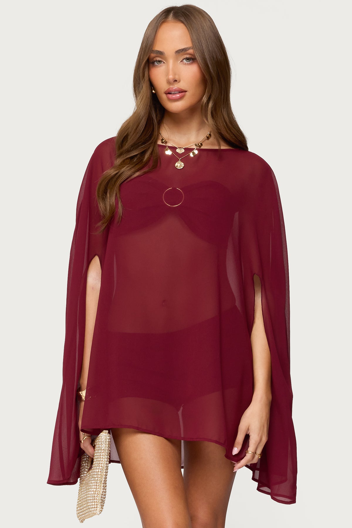 Mckenzie Sheer Chiffon Poncho