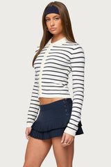Loreen Striped Knit Cardigan