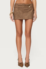 Karly Faux Leather Mini Skort