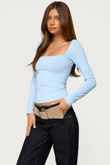 Lovie Fitted Square Neck Top