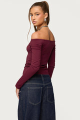 Katie Off Shoulder Long Sleeve Top