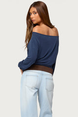 Nannie Off Shoulder Oversized Top
