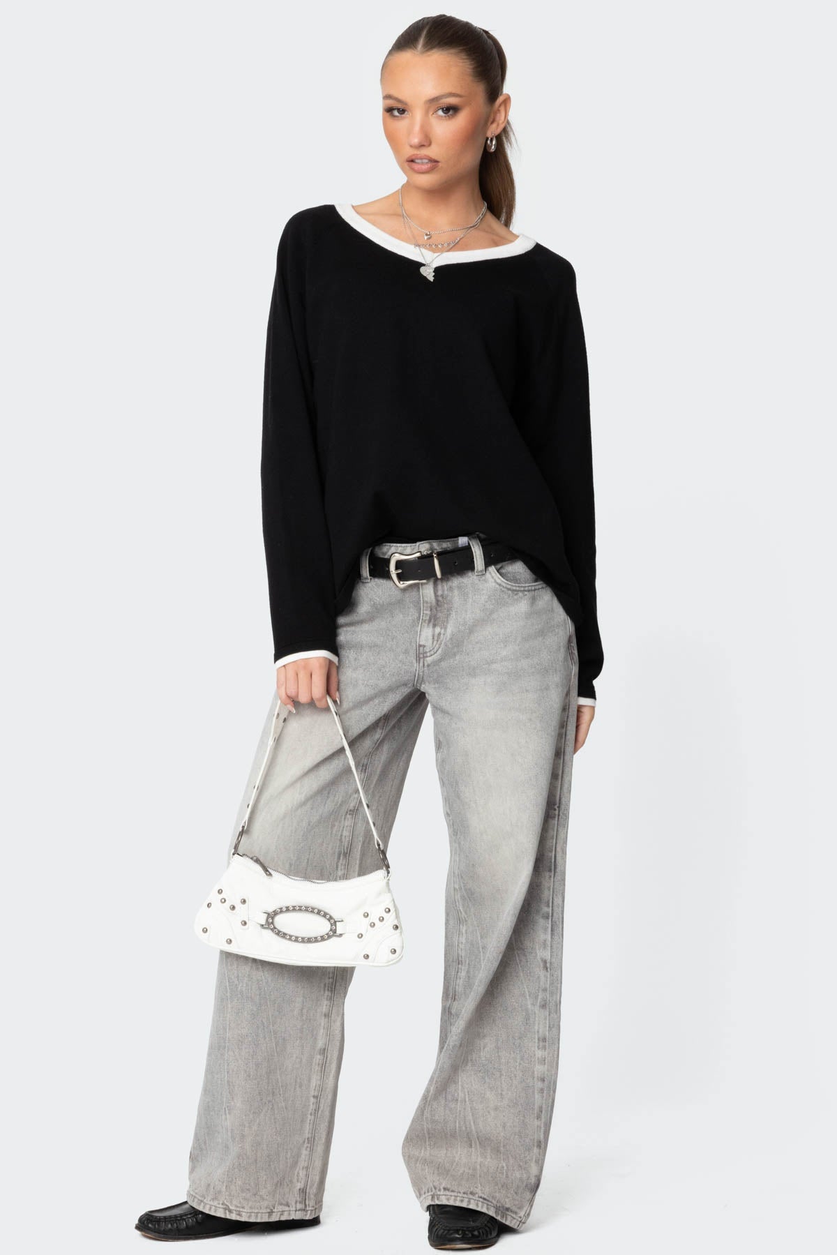 Magda Acid Wash Low Rise Baggy Jeans