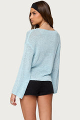 Drop Shoulder Light Knit Sweater