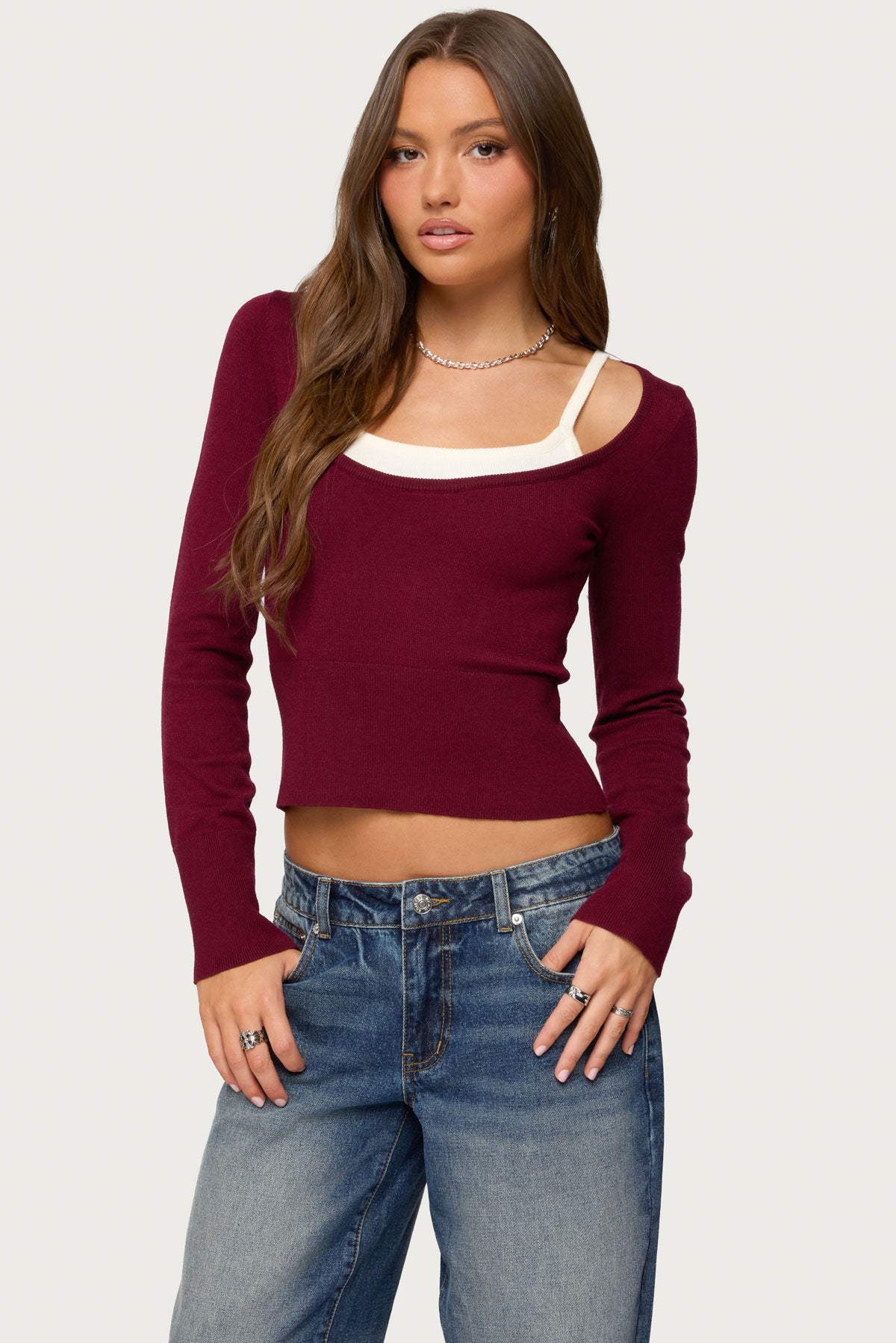 Cecile Layered Long Sleeve Top