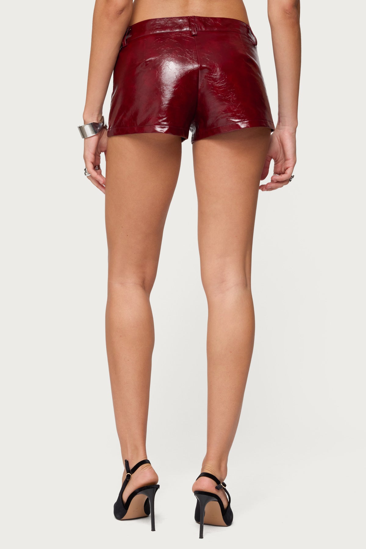Mcrae Faux Leather Micro Shorts
