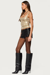 Laidie Metallic Tank Top