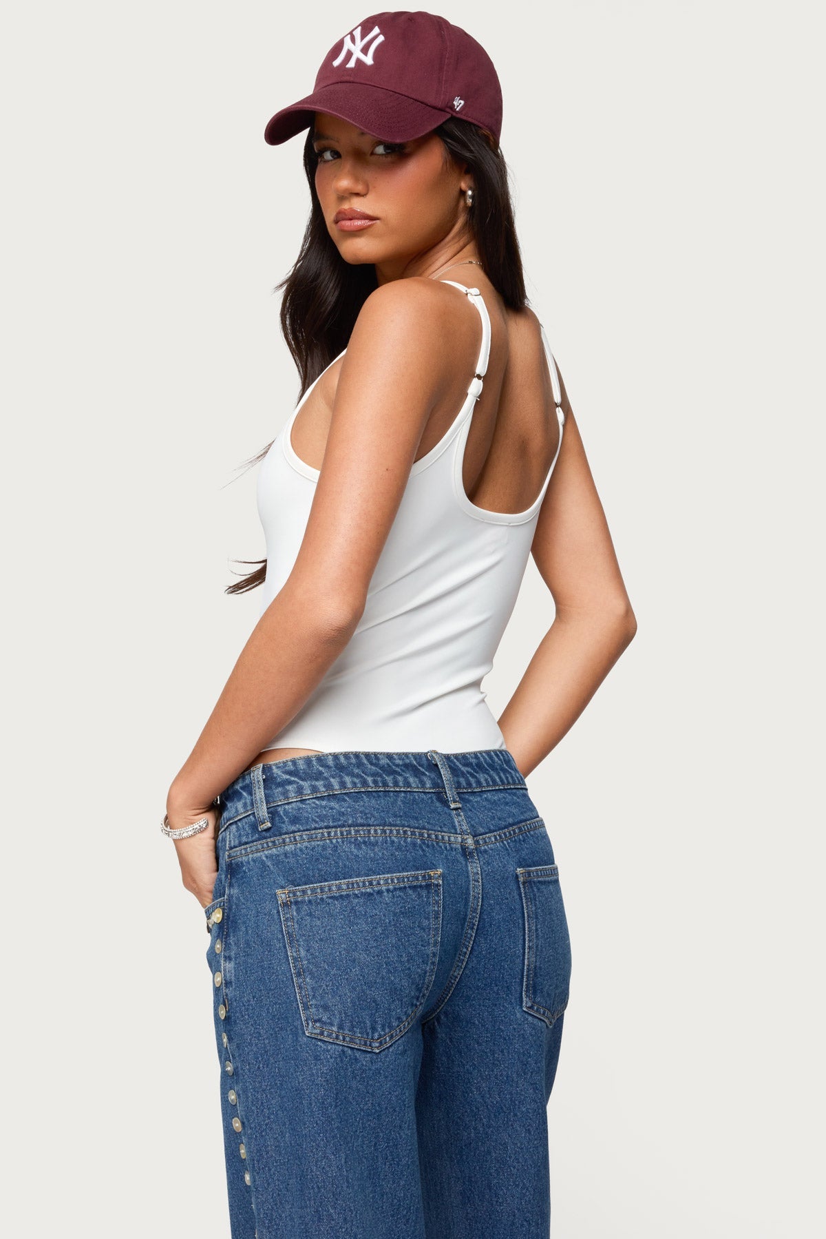 Teaghan V Neck Fitted Bodysuit