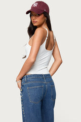 Teaghan V Neck Fitted Bodysuit