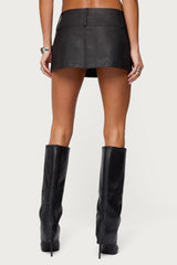 Luella Studded Faux Leather Mini Skort