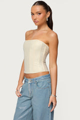 Vezza Strapless Rhinestone Corset