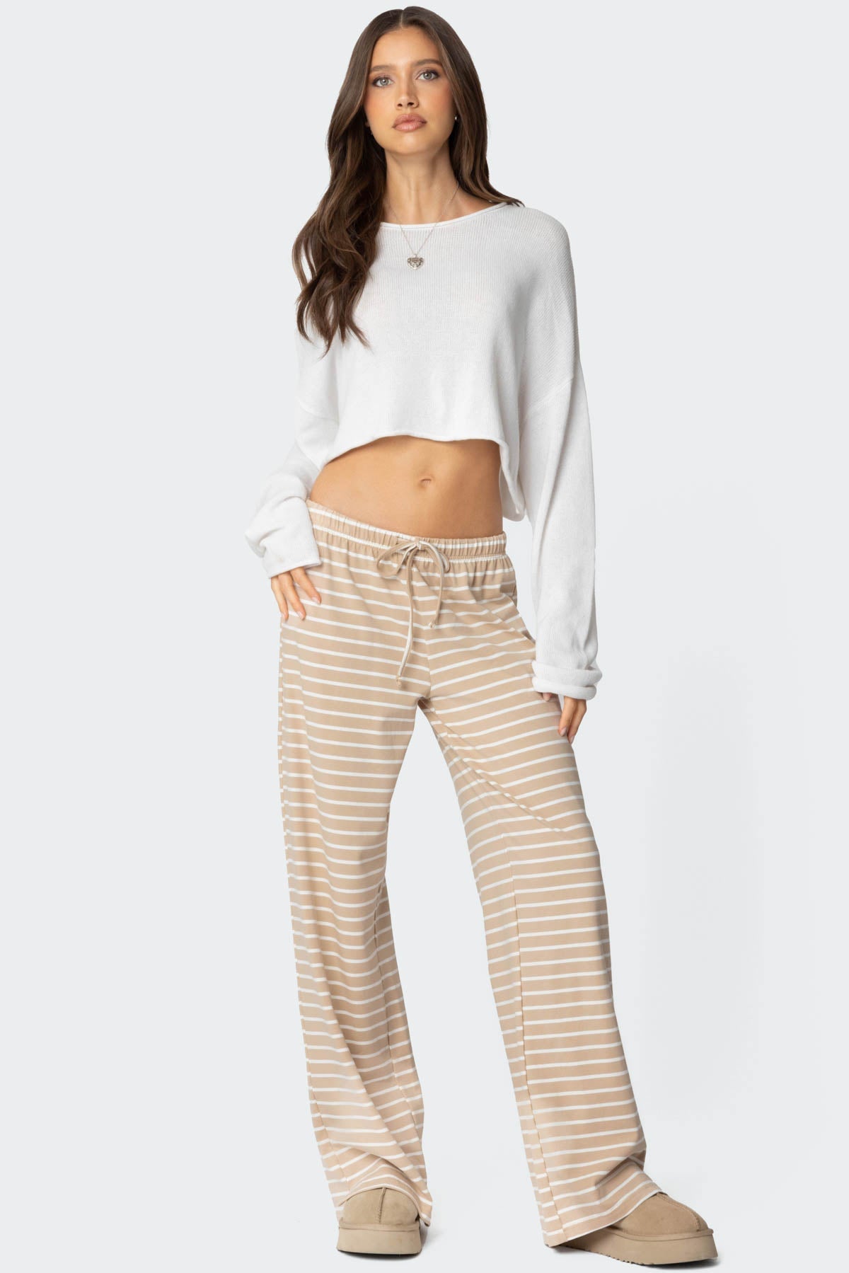 Jona Stripey Slit Trousers