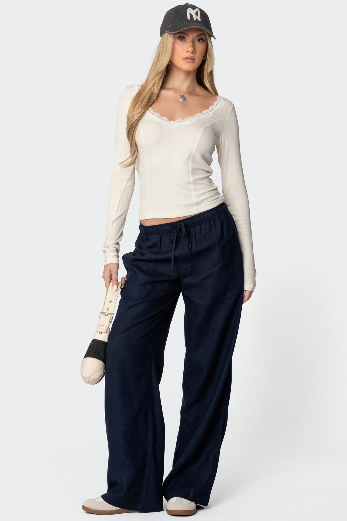Yasmine Linen Look Trousers