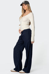 Yasmine Linen Look Trousers