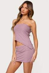 Vivi Mesh Asymmetric Tube Top