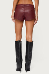 Alba Faux Leather Shorts
