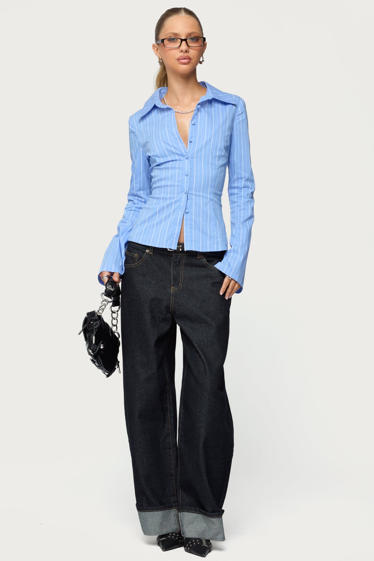 Petite Kella Low Rise Baggy Jeans