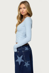 Madder Keyhole Cutout Top