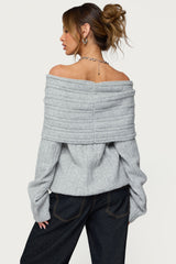 Kadenna Oversized Off Shoulder Sweater