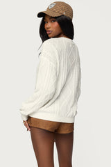 Jessy Cable Knit Oversized Sweater