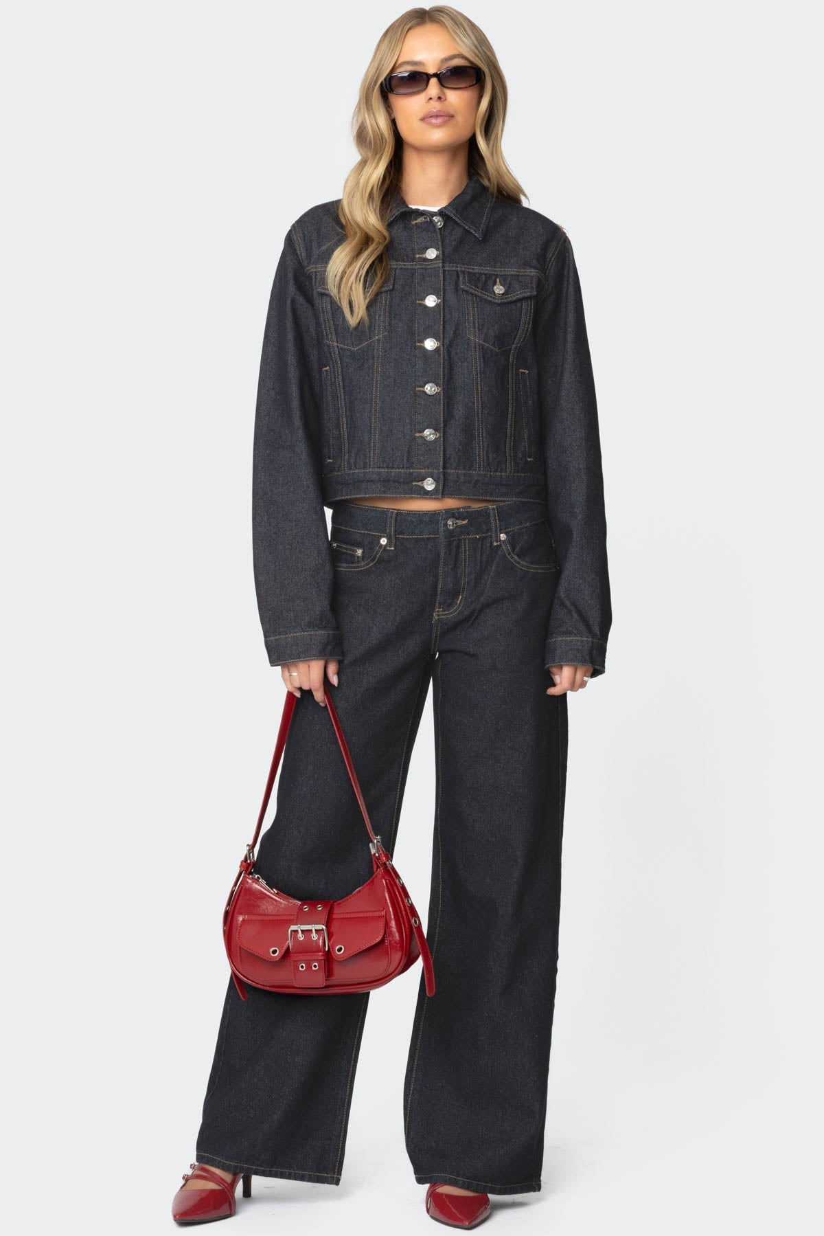 Raelynn Washed Low Rise Baggy Jeans