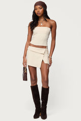 Selena Asymmetric Wrap Mini Skirt