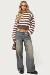 Penelope Fuzzy Striped Sweater