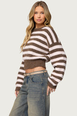 Penelope Fuzzy Striped Sweater