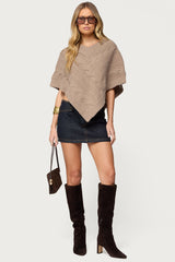 Vickey Cable Knit Poncho