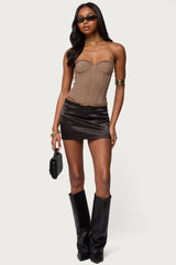 Deirdre Mesh Lace Up Corset