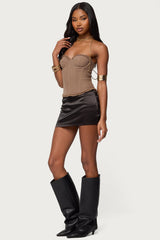 Deirdre Mesh Lace Up Corset